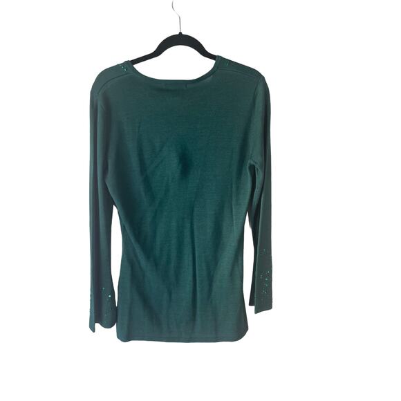 Diane Von Furstenberg Vtg Small 100% Silk Sequin Top Fairy Fitted Elena Gilbert - Picture 4 of 7